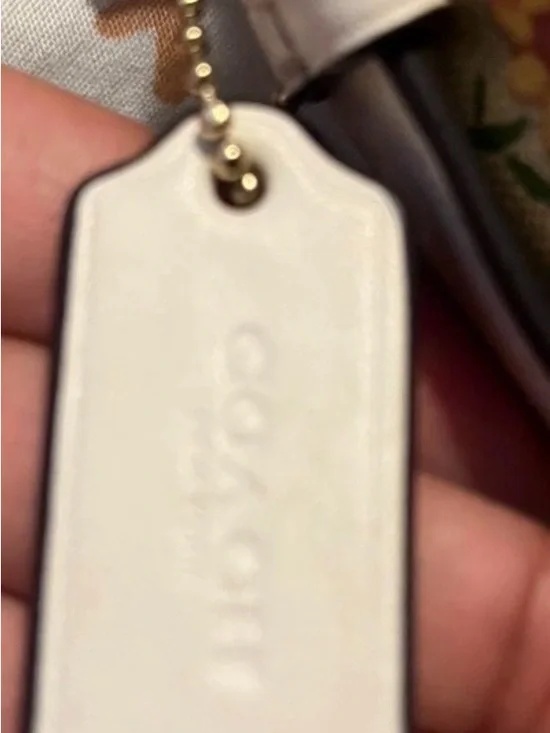 COACH Beige Signature Floral Camera Crossbody - Picture 8 of 8